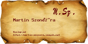 Martin Szonóra névjegykártya